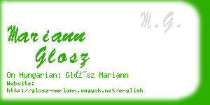mariann glosz business card